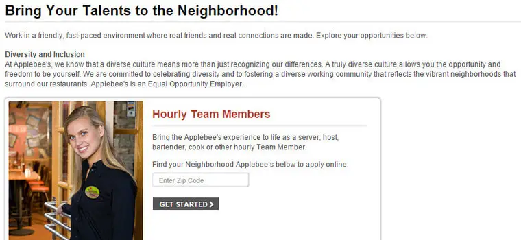 applebees job application