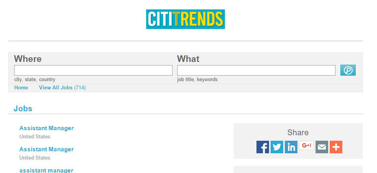 citi trends careers