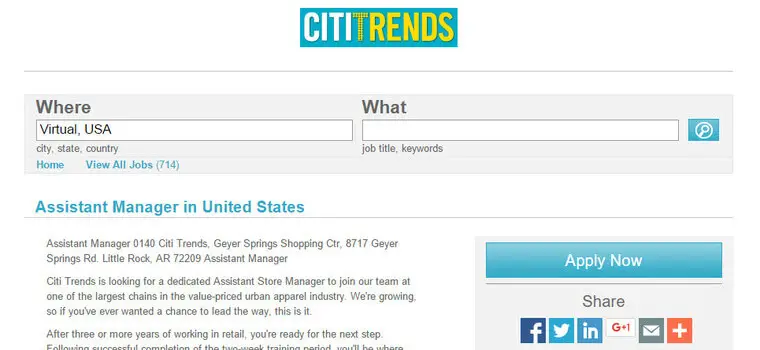 citi trends job application