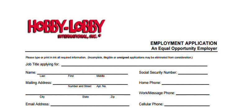 hobby lobby pdf application