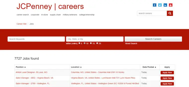 jcpenney job application