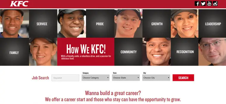 kfc job application