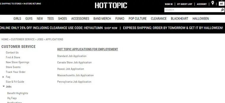 hot topic careers