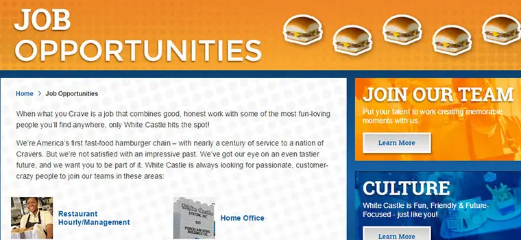 white castle careers