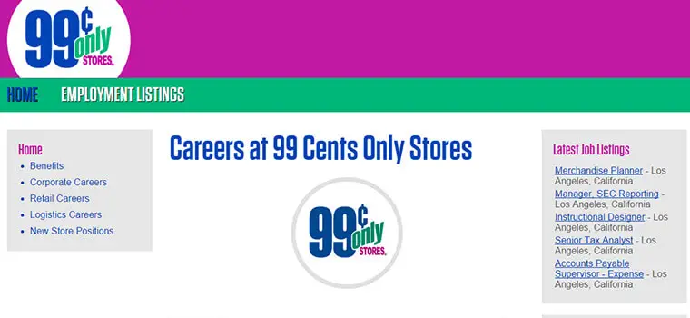 99 cents store job application