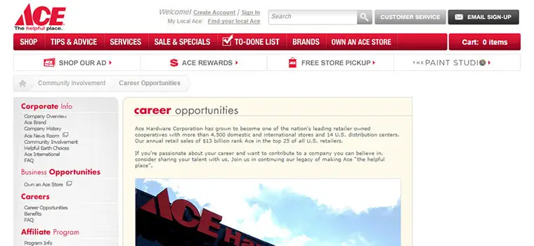 ace hardware job application