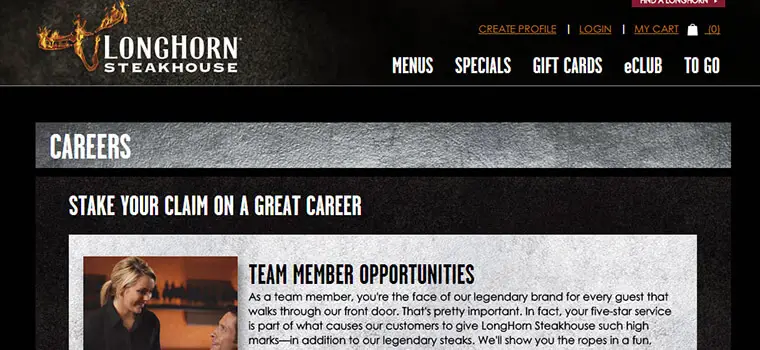 longhorn steakhouse job application