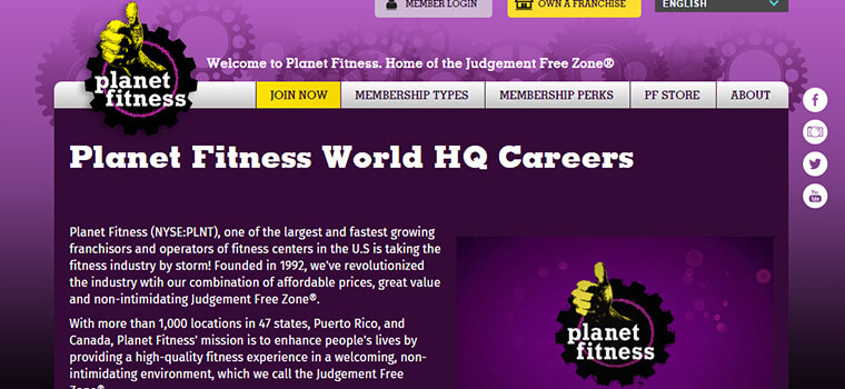 planet fitness careers