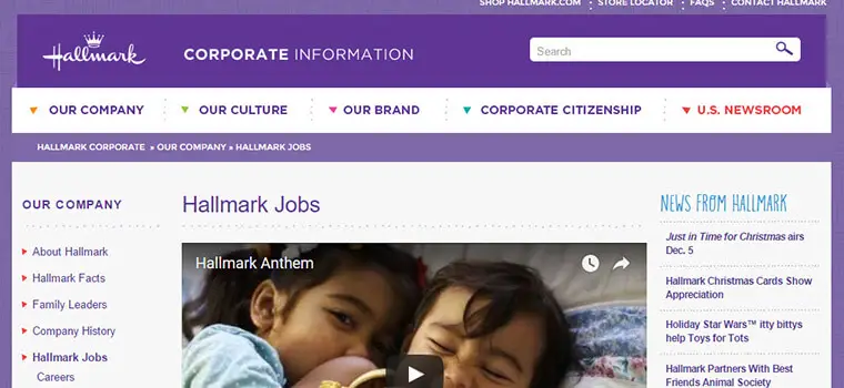 How do you apply for a job at hallmark