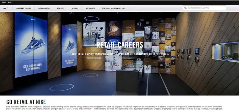 nike retail application