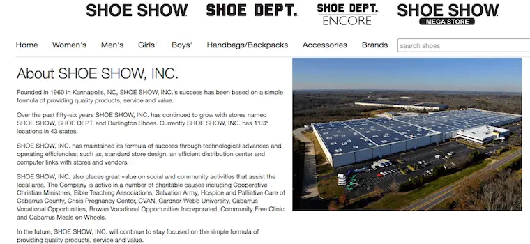 shoe show dept