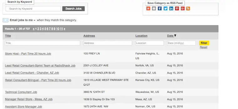 Check status of sprint job application