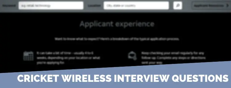 Cricket Wireless Interview Questions