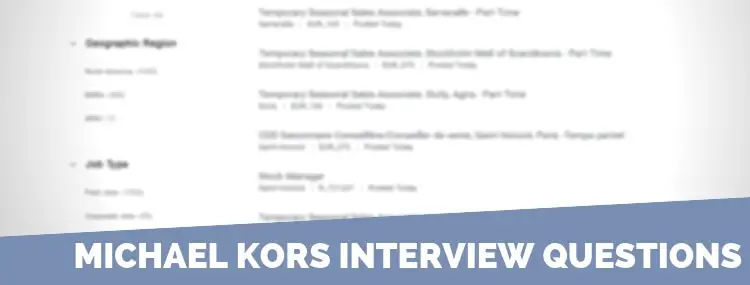 Michael Kors Interview Questions