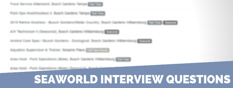 SeaWorld Interview Questions