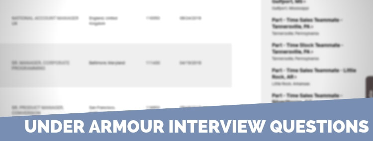 Under Armour Interview Questions