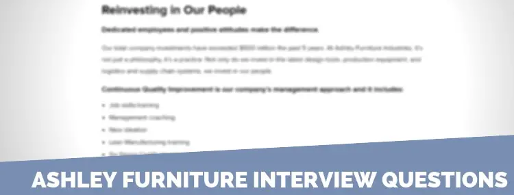 Ashley Furniture Interview Questions