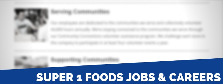 Super 1 Foods Careers