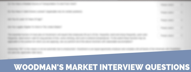 Woodman's Market Interview Questions