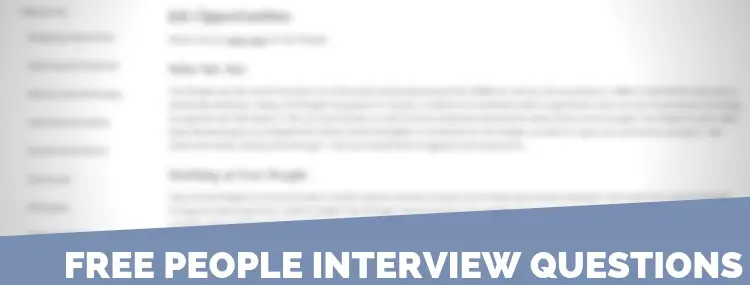 Free People Interview Questions
